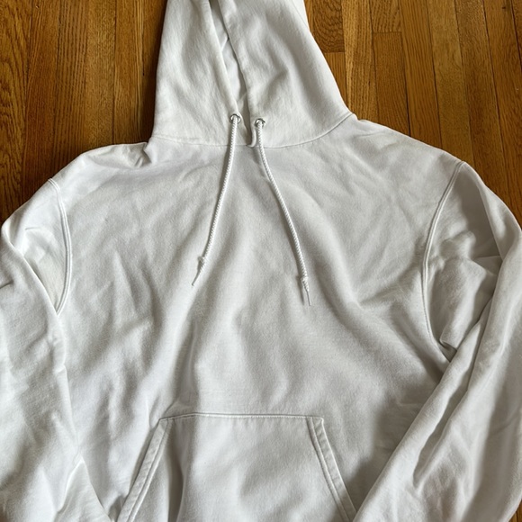 Champion White Reverse Weave Hoodie - Picture 3 of 6